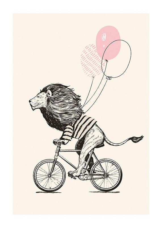 Lion On Bicycle-12