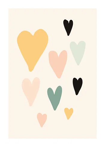Poster Playful Hearts