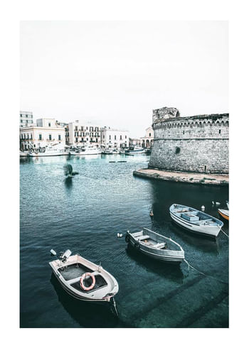Plagát Boats In Puglia