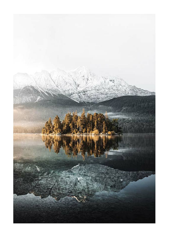 Plagát Lake By Mountains