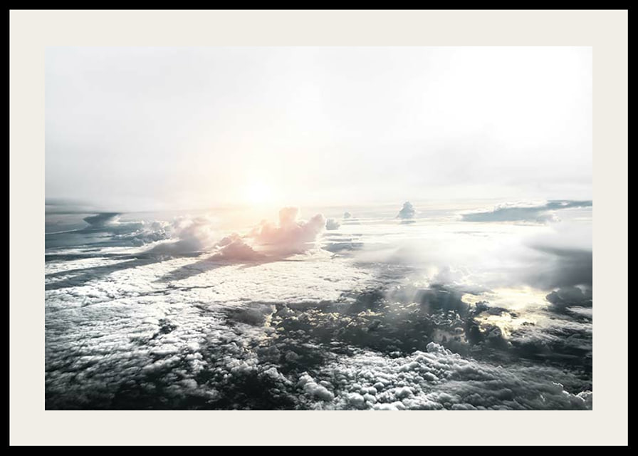 Photograph of cloud cover and sunlight photographed from above-12