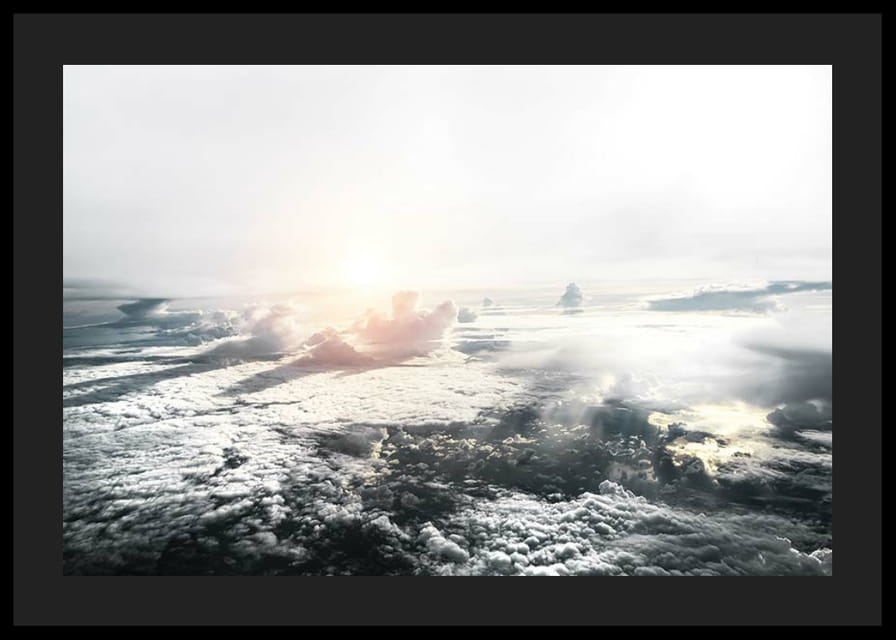 Fotografia della copertura nuvolosa e della luce solare ripresa dall'alto-12