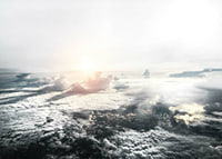 Photograph of cloud cover and sunlight photographed from above-7