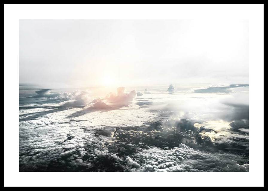 Photograph of cloud cover and sunlight photographed from above-12