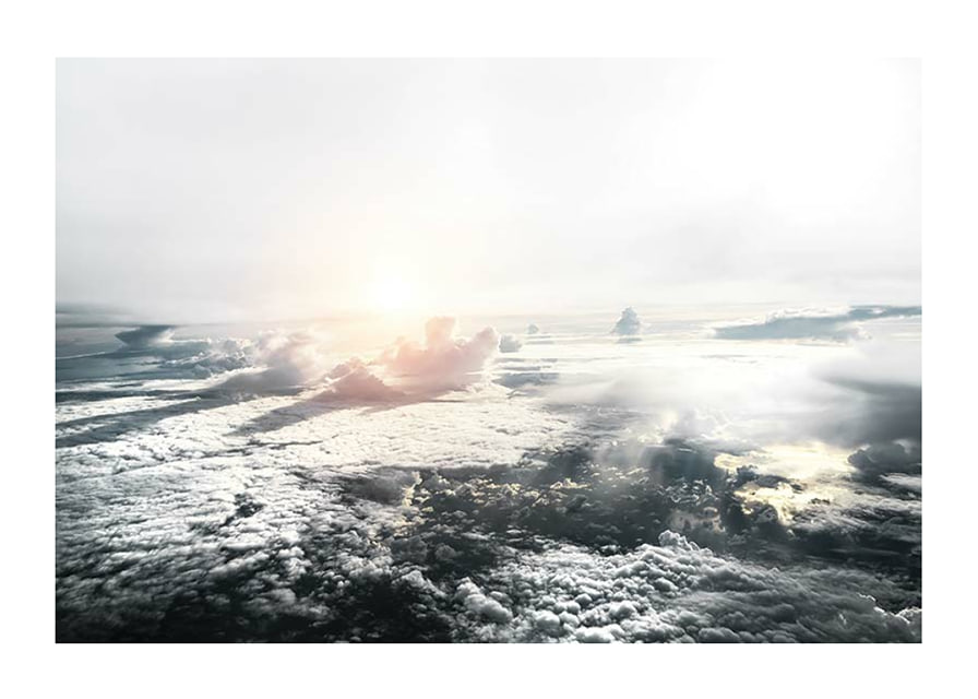 Photograph of cloud cover and sunlight photographed from above-12