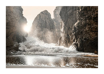 Poster Waves Between Rocks