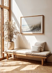 Photograph of beach rye and sandy beach in soft light tones-8