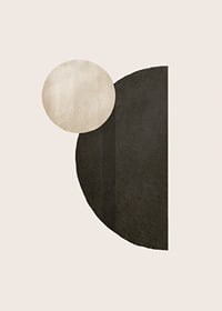Abstract geometric shapes in black and beige on light background-7