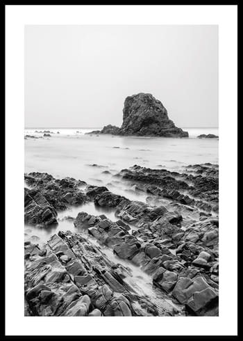 Poster Sea Cliffs BW