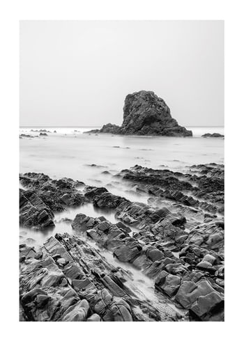 Poster Sea Cliffs BW