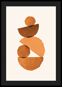 Abstract geometric shapes in rust brown shades-4