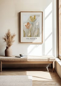 Illustrated tulips in pastel colors with gold details-2