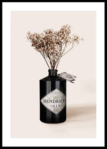 Poster Dried Flowers Gin Bottle