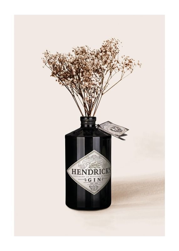  Dried Flowers Gin Bottle