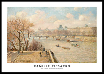 Poster Pissarro Louvre From Pont Neuf