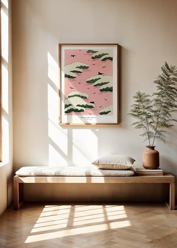 絶版 洋書 アート写真集 PINKシリーズ Japanese Pink Sky Wall Art Framed Canvas Print of Watanabe