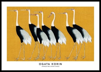 Poster Red Crown Crane By Ogata Korin