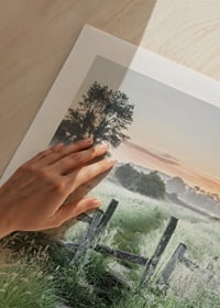 Fotografi av sommaräng med gräs, grind och soluppgång-9