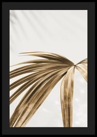 Arany pálmalevelek közeli felvétele világos háttér előtt-4