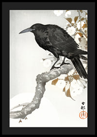 Crow And Full Moon By Ohara Koson-6