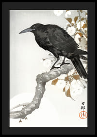 Crow And Full Moon By Ohara Koson-6