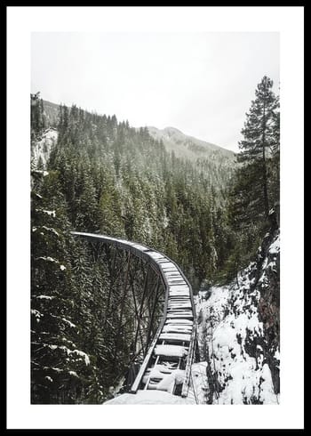 Poster Winter Railroad