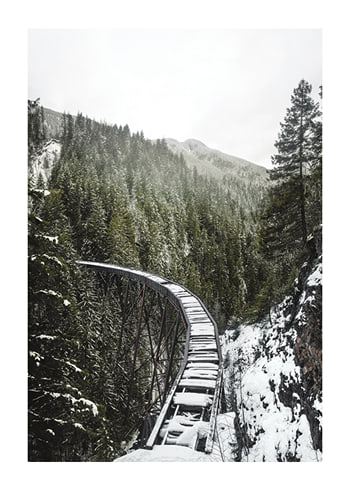 Póster Winter Railroad