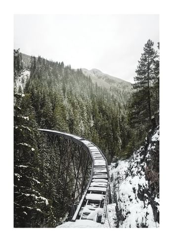 Poster Winter Railroad