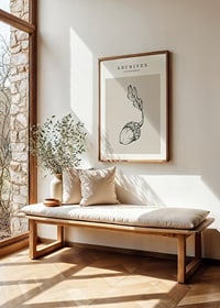 Detailed illustration of acorn with leaves on beige background-2