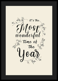 Texte de Noël manuscrit en noir avec des décorations de feuilles sur fond beige-4