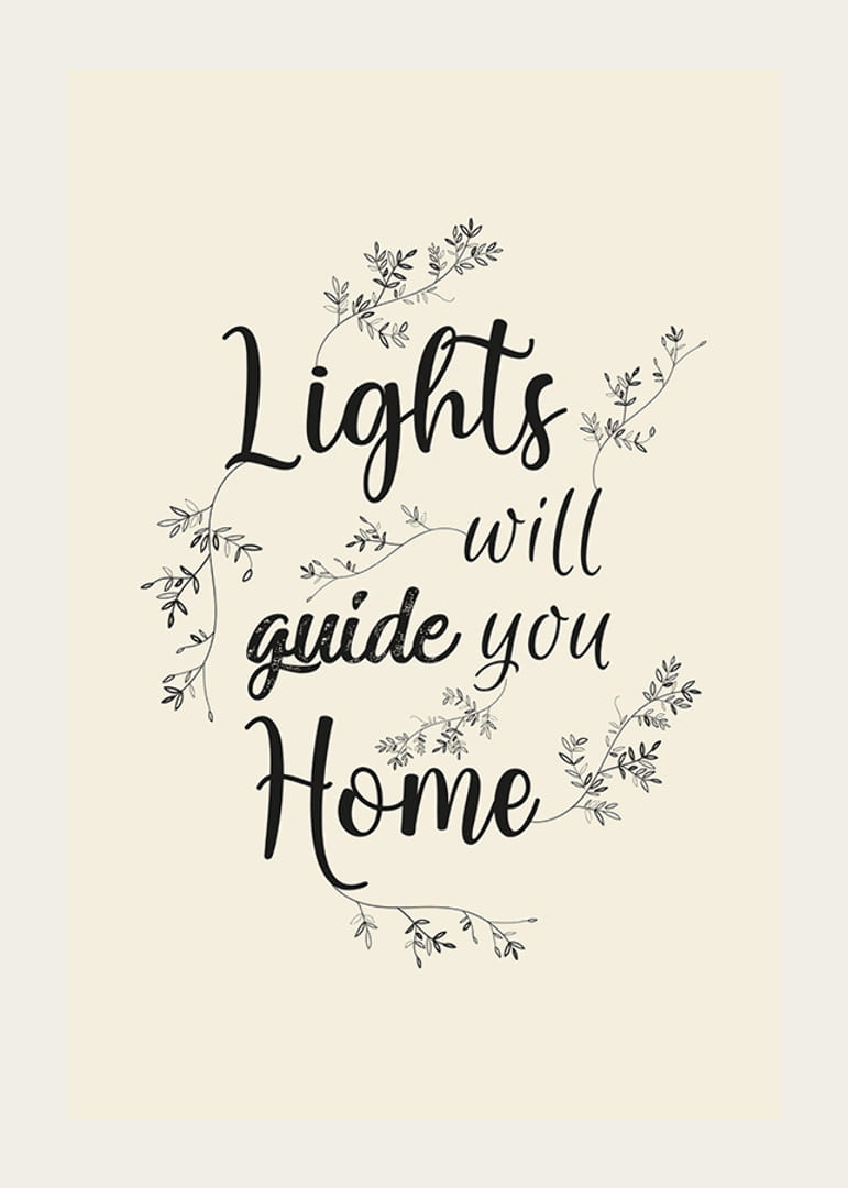 Schwarzer Text mit geschwungenen Buchstaben und Blattverzierungen auf beigem Hintergrund-12