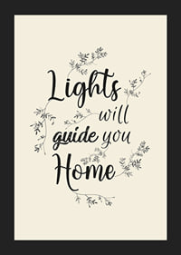 Black text with curved letters and leaf decorations on beige background-5