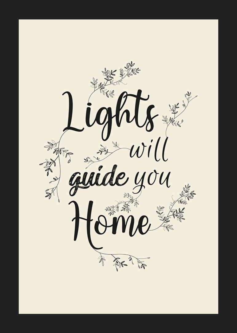 Black text with curved letters and leaf decorations on beige background-12
