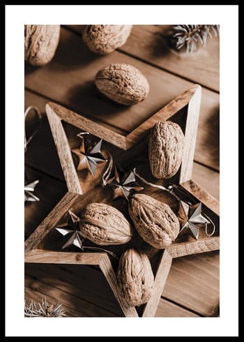 Poster Walnuts In Wooden Star