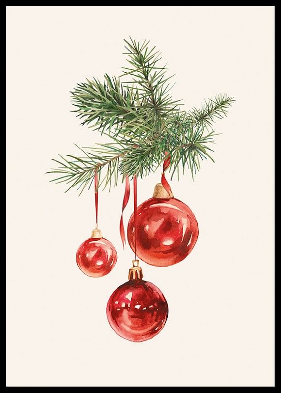 Watercolor Christmas Balls-12