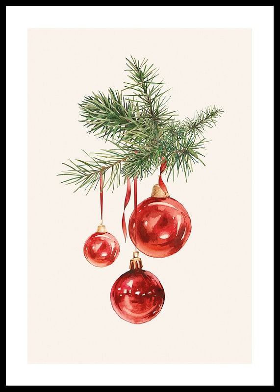 Watercolor Christmas Balls-12