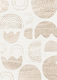 Abstract shapes and patterns in beige shades on light background-7