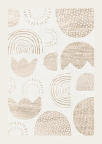 Absztrakt formák és minták bézs árnyalatokban világos háttéren-3
