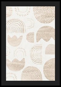Abstract shapes and patterns in beige shades on light background-4