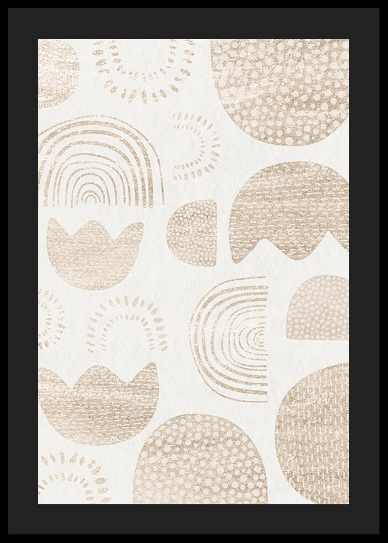 Abstract shapes and patterns in beige shades on light background-12
