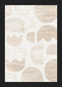Abstract shapes and patterns in beige shades on light background-5
