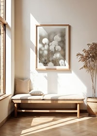 Fotografi av vitt bomullsgräs med suddig beige bakgrund-8