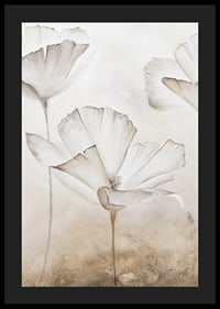 Watercolor illustration of white flower petals against beige background-4