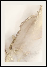 Formes abstraites en beige et or, style aquarelle-2