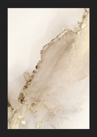 Formes abstraites en beige et or, style aquarelle-5