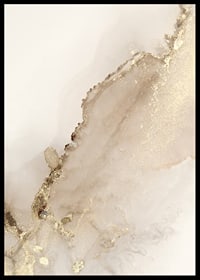 Abstract shapes in beige and gold, watercolor style-6