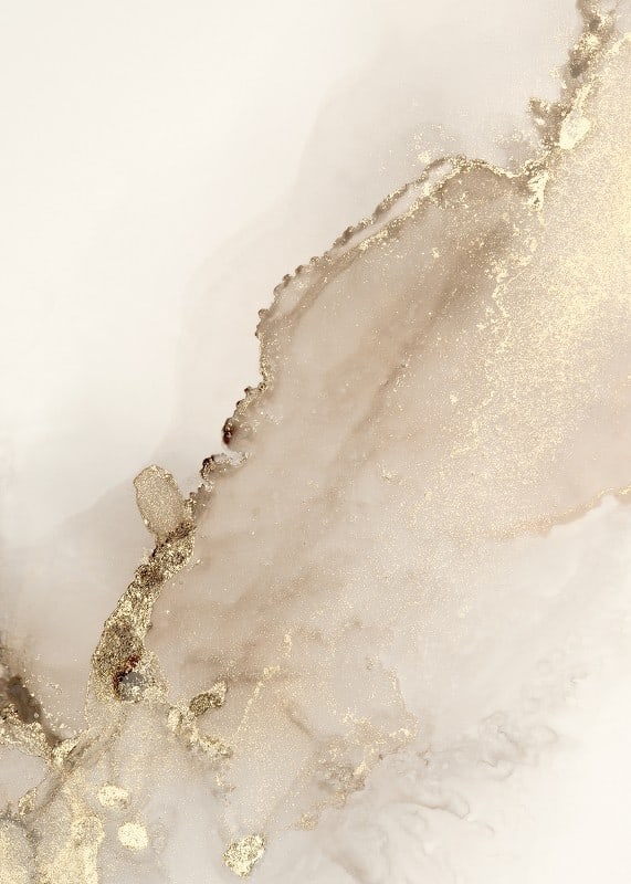 Abstract shapes in beige and gold, watercolor style-12