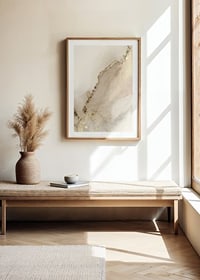 Abstract shapes in beige and gold, watercolor style-8