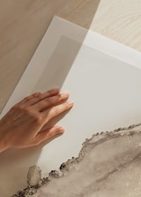 Abstract shapes in beige and gold, watercolor style-9