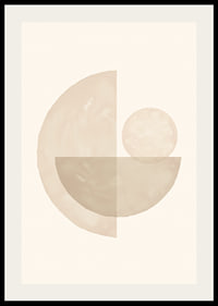 Abstracte cirkels en halve cirkels in beige aquareltinten-2